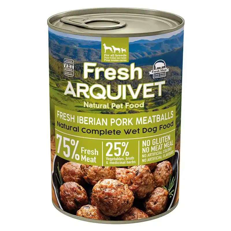 Boulettes de porc ibérique avec citrouille et haricots verts, pour chien adulte - 400g | Tout juste arrivé