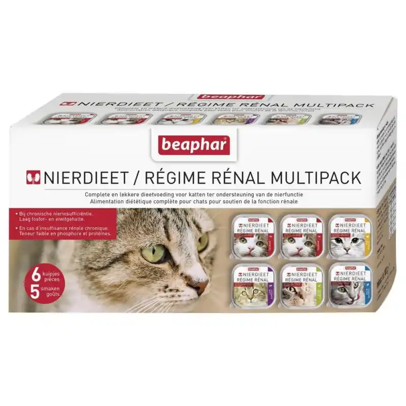 BEAPHAR, Multipack Pâtées rénales pour chah - 6x100g - Satisfait ou remboursé