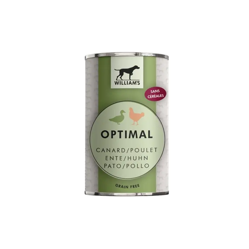 WILLIAM‘S OPTIMAL CANARD/POULET 800gr pour chien - Remise supplémentaire