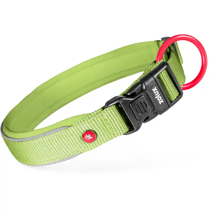 Meilleure vente | Collier premium pour chien en nylon recyclé réglable 45-50 cm, sangle 25 mm - Zolux (Kaki)