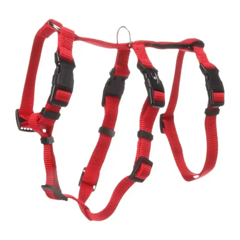 Commandez dès maintenant - Harnais de sécurité Zera pour chat, nylon rouge, M/L tour de cou 25-31 cm - Flamingo