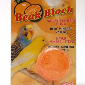 Produit tendance | Living World - Bloc Minéral Nature Beak Block pour Oiseau - Orange