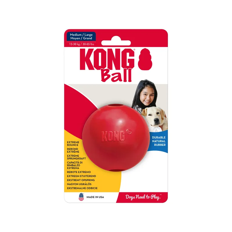 KONG - Jouet Balle Rebondissante Rouge pour Chien - Dépêchez-vous