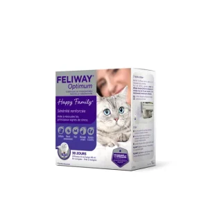 Achetez en ligne | Feliway Optimum - Diffuseur + Recharge 30J pour le Stress du Chat - 48ml