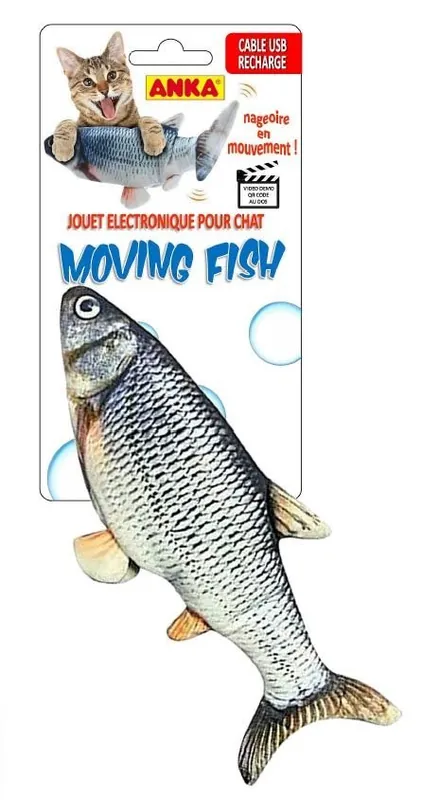 Anka - Jouet Moving Fish Electronique pour Chat - Gris - Prix cassé