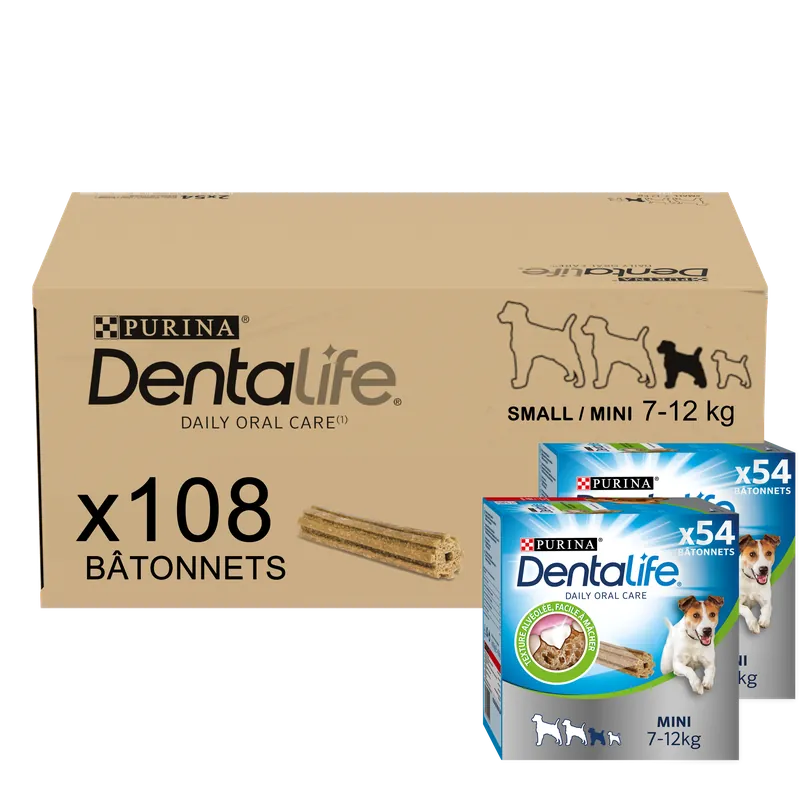 Achat sécurisé - Dentalife - Multipack Bâtonnets à Mâcher Hygiène Bucco-dentaire pour Chiens - Mini/x108