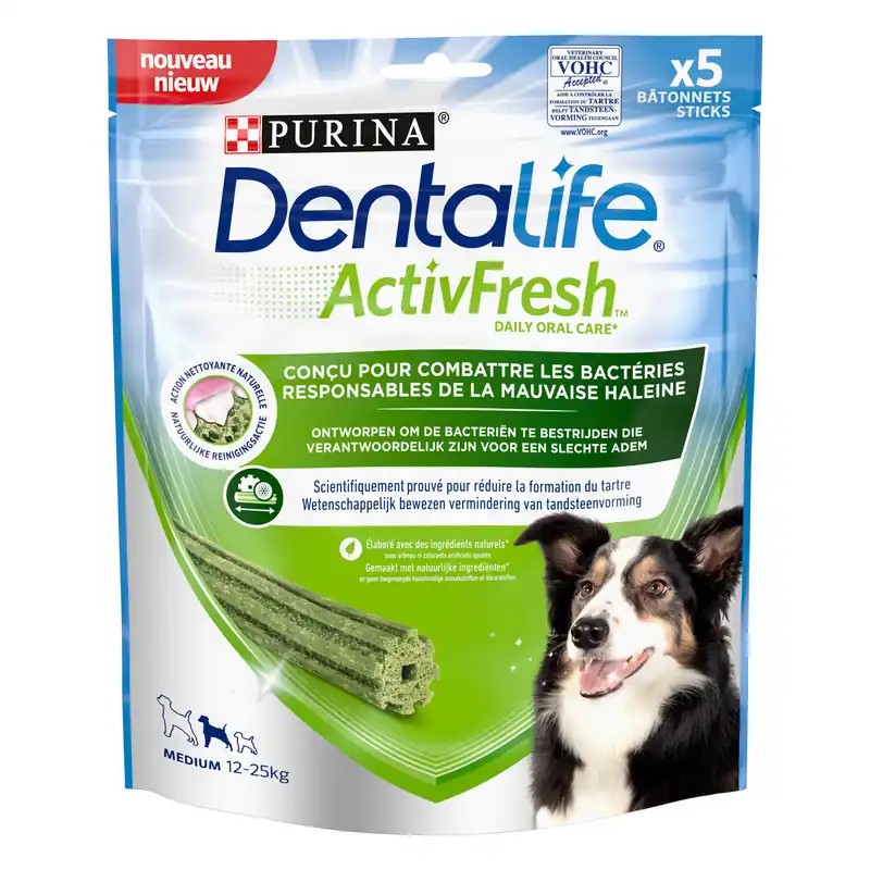 Produit phare - DENTALIFE - Friandises à mâcher ACTIVFRESH bucco-dentaire pour Chiens Moyens - 115g
