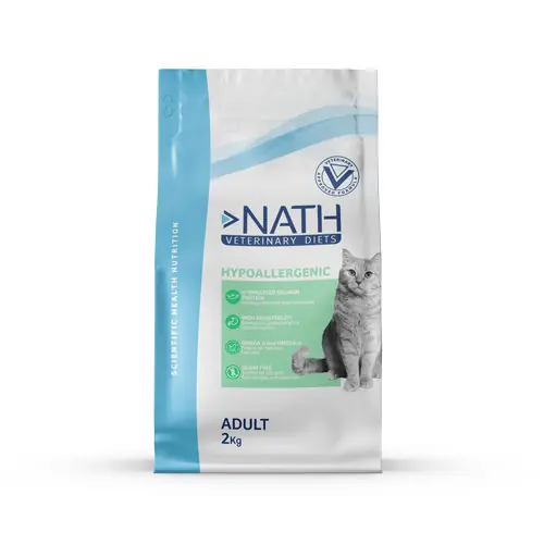 Recommandé - Nath Veterinary Diet - Croquettes Hypoallergenic Sans Céréales pour Chat - 2Kg