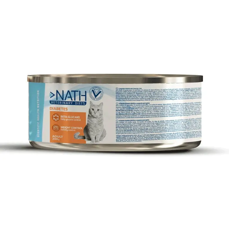 Nath Veterinary Diet - Aliment humide Diabetic pour Chat - 200G - Nouveau chez nous