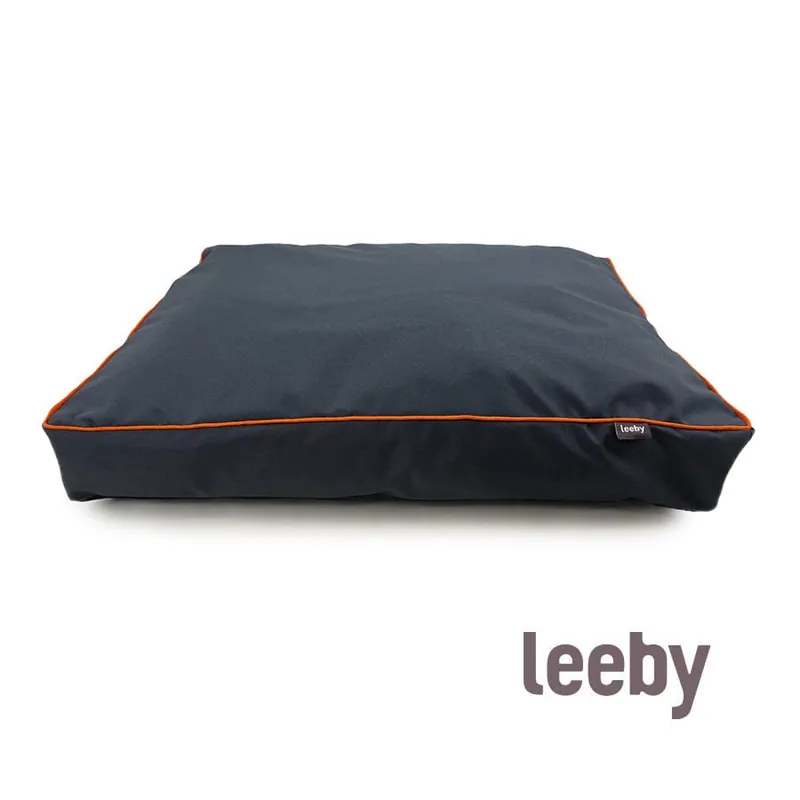 Envoi rapide | Leeby - Coussin Imperméable Gris pour Chiens