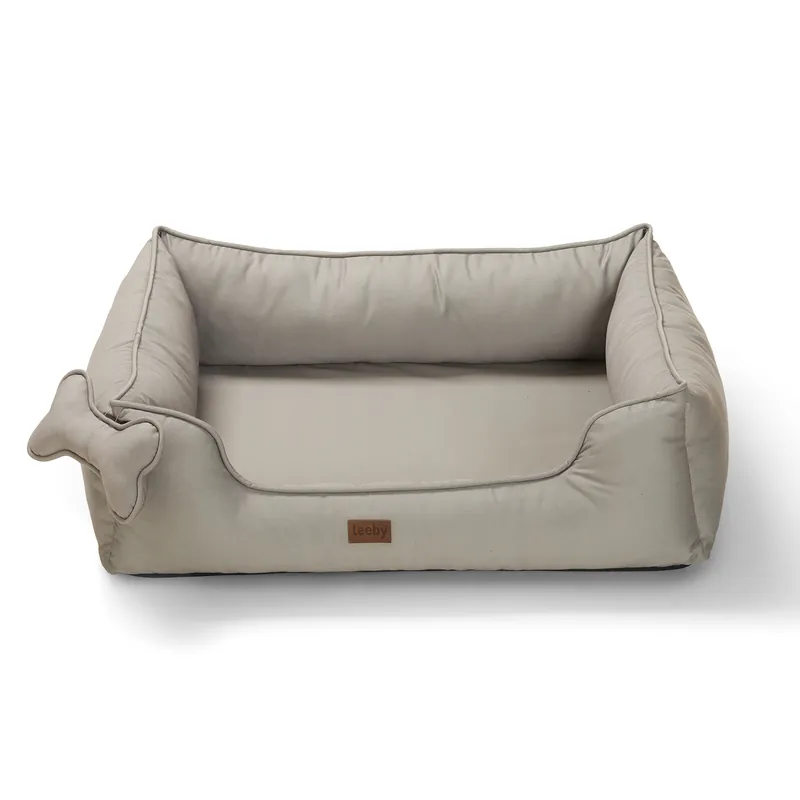 Leeby - Sofa Premium Couleur Taupe pour Chien | Direct fabricant