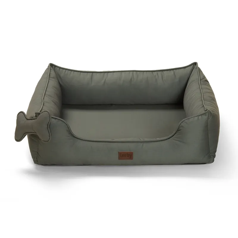 Satisfait ou remboursé | Leeby - Sofa Premium Khaki pour Chien