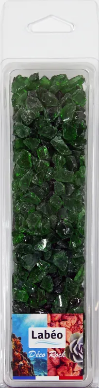 Direct usine | Labeo - Déco Rock Paillette Verre Vert pour Aquarium et Terrarium - 375g