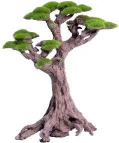 Premium - Labeo - Arbre Décoratif Small Moss Tree pour Aquarium - 16cm