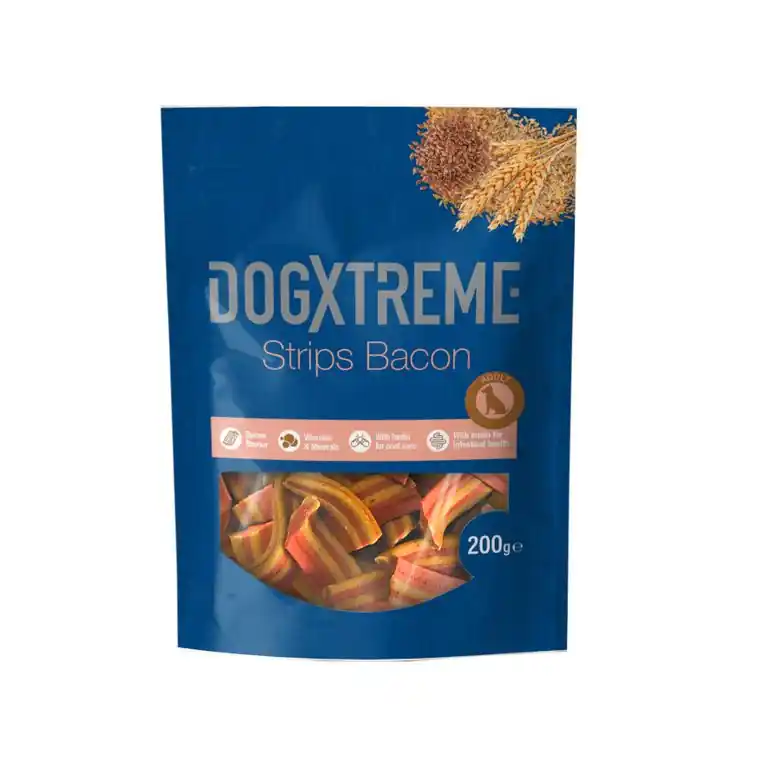 Dogxtreme - Friandises Bande au Bacon pour Chien Adulte - 200g - Se termine bientôt