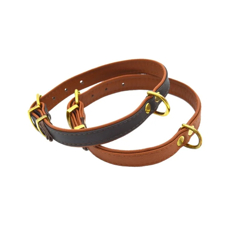 Comme Un Roi - Collier Cuir So Chic Caramel pour Chien - Nouveau lancement