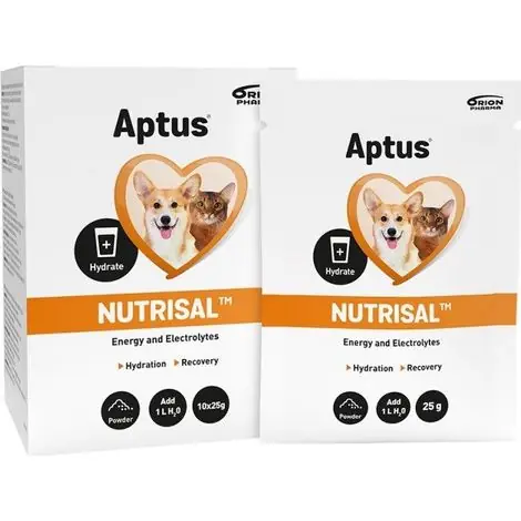 Nouveau en boutique - APTUS NUTRISAL Hydratation pour chiens et chats 10 x 25 g