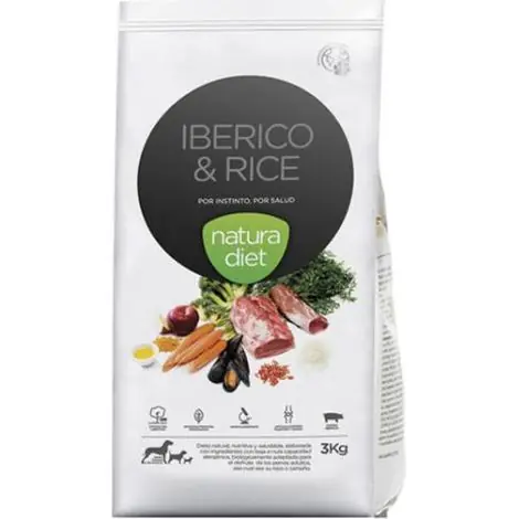 NATURA DIET CHIEN IBÉRIEN ET RIZ 500 g | Coup de cœur des clients
