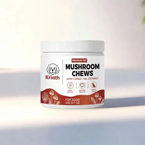 Stock limité - Comprimés à croquer aux champignons pour chiens, complément alimentaire spécial pour l‘alimentation quotidienne - 200 g -- AUTLEAD