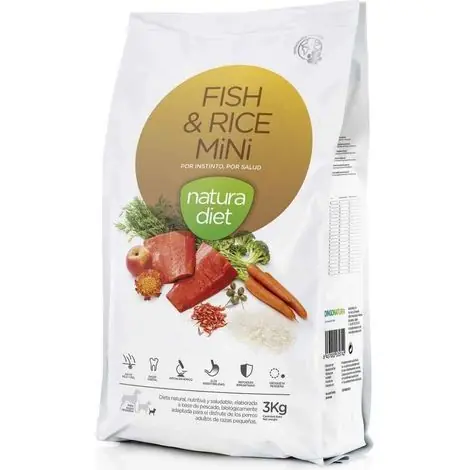 NATURA ALIMENTATION POUR CHIEN POISSON ET RIZ MINI 3 kg | Offre exclusive