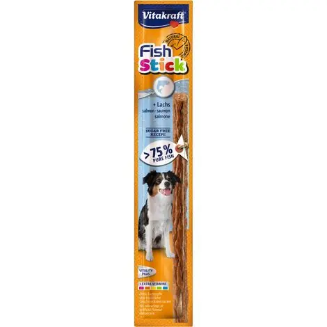 Vitakraft Fish Stick Original Saumon - Friandise pour chiens - 50 x 12g | Plus que quelques pièces