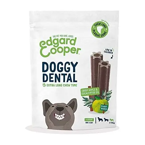 EDGARD & COOPER DOGGY DENTAL - POMME & EUCALYPTUS - PETIT - 7 BÂTONNETS ITDOGDENTALEUCALYPTUSAPPLES - Expédition immédiate
