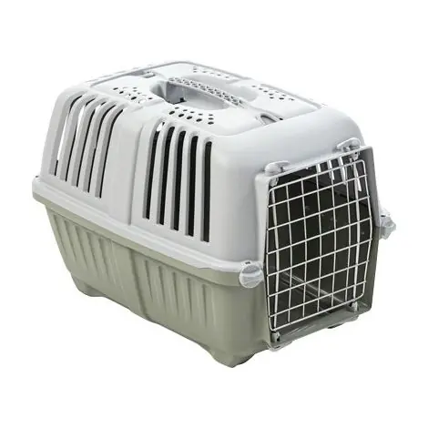 Cage de transport pour animaux Pratiko en métal vert, 58 x 35 x 40 cm – Porte en métal – Voyage en toute sécurité pour vos animaux de compagnie | Prix imbattable
