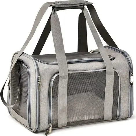 Sac De Transport Pour Chien Et Chat - Approuvé Tsa Pour Avion - Pliable Et Aéré - Pour Animaux Jusqu‘à 7 Kg - Très populaire
