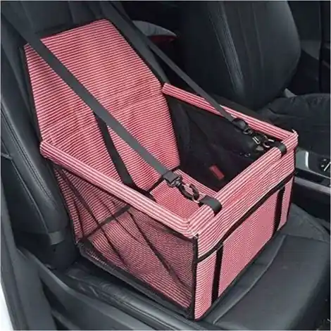 Siège d‘auto de Voiture pour Les Chiens ou Chats, Panier Sac Transport Chien Voiture Housse de Rehausseur en Tissu Oxford étanche avec Ceinture de Sécurité de Voyage pour Chinots (Noir+Blanc) | Tendance