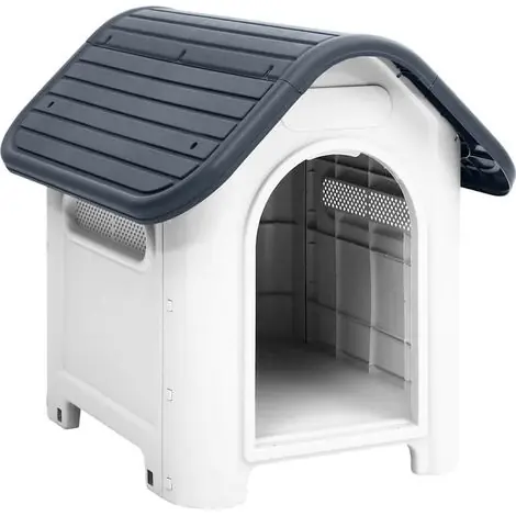 Niche pour chien grise 59x75x66 cm Polypropylène | Envoi rapide