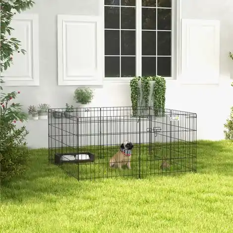 Enclos modulable pour chiens, lapins, rongeurs - clôture pliante pour petits animaux intérieur et extérieur, 8 panneaux - Meilleure vente