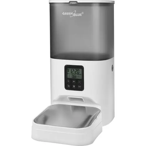 Nouvel arrivage | Distributeur/distributeur automatique de nourriture pour animaux de compagnie GreenBlue, 6 L, USB 5 V 1 A, GB393