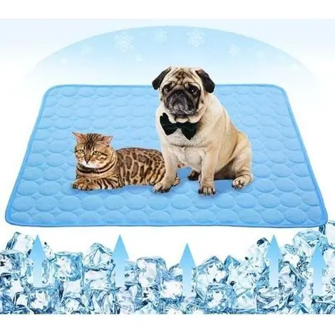 Qualité premium | Tapis Rafraîchissant Pour Chien Et Chat En Soie Glacée Respirant Portable Lavable 28 X 22 Pouces
