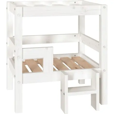 Livraison rapide - Lit pour chien Blanc 55,5x53,5x60 cm Bois de pin solide