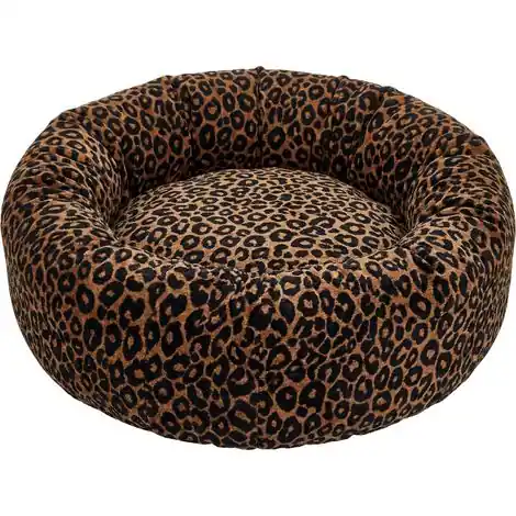 Coup de cœur - MOKA - Panier chien/chat tissu imprimé animalier - M - Terracotta