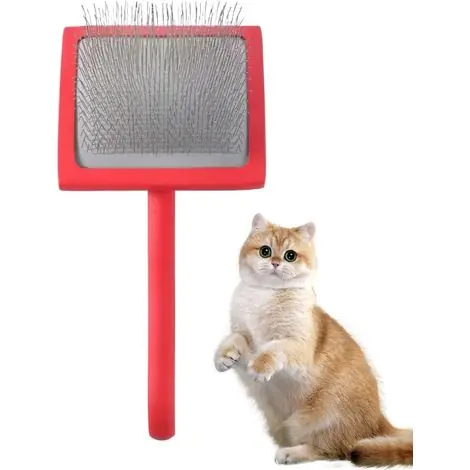 Brosse Démêlante - Peigne en acier inoxydable à poils longs,Brosse portable canine,Nœuds et enchevêtrements, intérieur, maison, bain, nettoyage, perte de poils, chiot | Fin de série