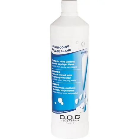 Shampooing Pelages Blancs Dog Generation 1 litre - Prix bas