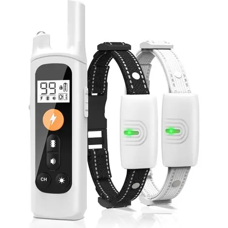 Achat sécurisé - Collier de dressage pour chien, 3 modes de dressage, portée efficace de 800 mètres, avec verrouillage à clé – convient aux chiens de petite, moyenne et grande taille.