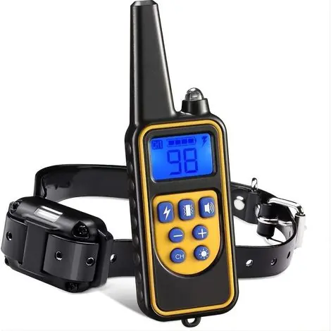 Plus que quelques unités - Collier de dressage pour chien, collier de dressage électrique rechargeable, collier de dressage avec modes vibration, son, stimulation et lumière, étanche IPX67, convient à tous les chiens