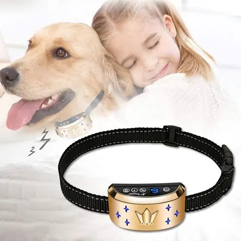 Disponible maintenant | Collier anti-aboiement électrique automatique rechargeable pour chien, avec 7 niveaux réglables, 3 modes de sensibilité (vibration/choc), sangle ajustable de 19 à 62 cm pour chiens de toutes tailles,