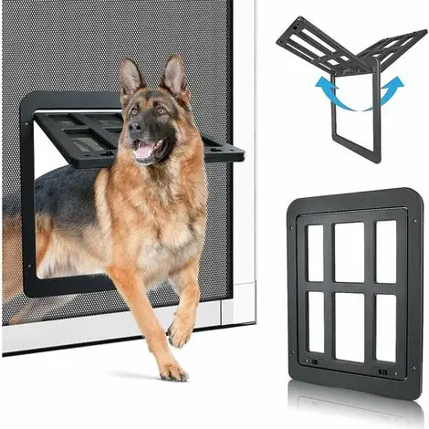Chatière magnétique pour chien et chat – Installation facile – Dimensions 34 cm x 44 cm – Matériau ABS résistant à l‘usure - Prix spécial
