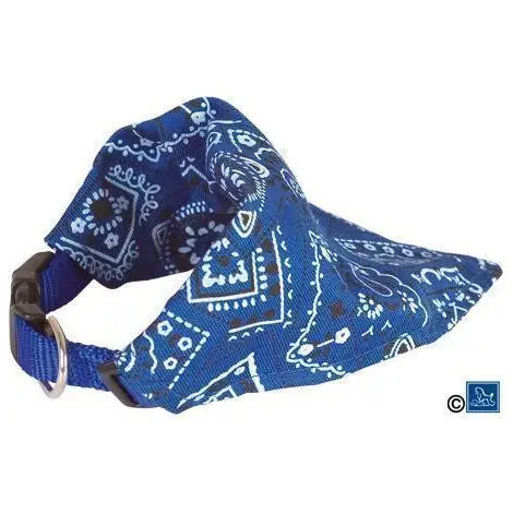 Disponible à la commande - Collier chien bandana star bleu Taille T1