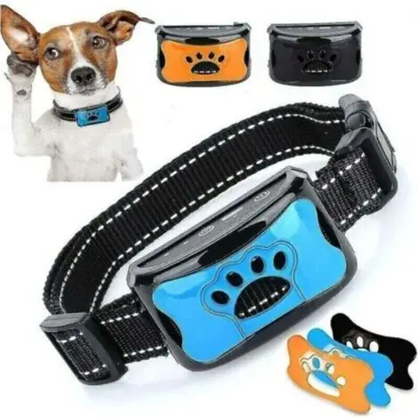 Disponible maintenant - Ecleanfy-Collier anti-aboiement rechargeable pour chiens, collier de dressage pour chiens de petite, moyenne et grande taille, avec 2 modes de vibration et sonore et 7 niveaux de sensibilité, bleu