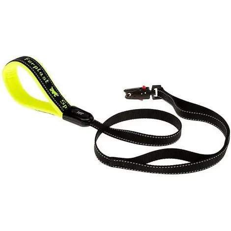 Commandez dès aujourd'hui - Ferplast SPORT DOG MATIC G Laisse pour chiens avec mousqueton automatique et deux poignées extra. Deux mesures, différentes couleurs.. Variante G20/120 - Misure 20 mm x L 120 cm - Jaune