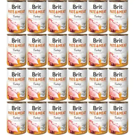 Qualité supérieure - Pâté et viande Brit Super Premium pour chien adulte, dinde, 400 g
