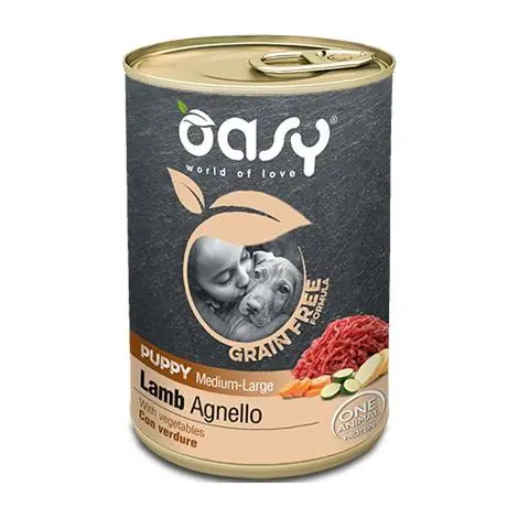 Oasy Sans céréales Chiot - Chiot M/L - Agneau 400 g | Prix choc