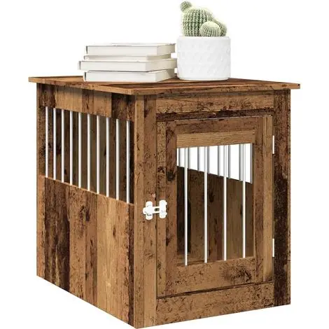 Coup de cœur - Meuble de cage chiens-Abri pour chien vieux bois 55x75x65 cm bois d‘ingénierie 354411