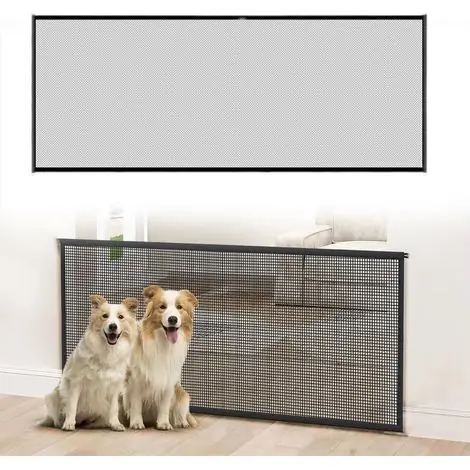 Commandez dès aujourd'hui | Barrière de sécurité rétractable 180 x 72 cm, extensible pour bébé, enroulable pour enfants et chiens de petite, moyenne et grande taille.