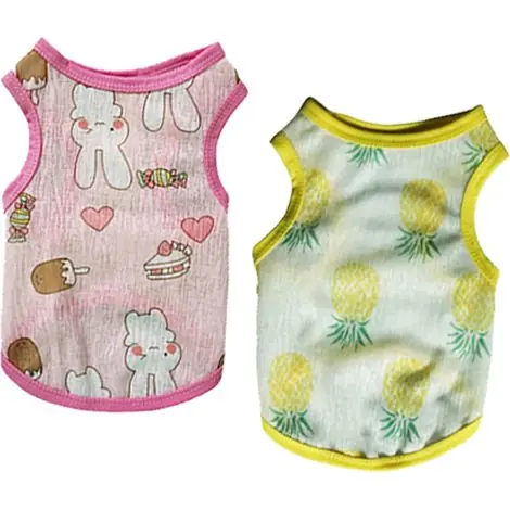 Lot de 2 Gilets pour chiens, tissu rafraîchissant, motifs ours polaire, protection été, activité intérieur extérieur | Remise supplémentaire