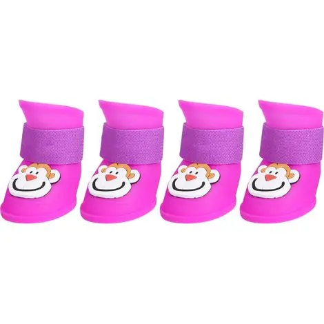 4 pièces dessin animé singe chien chaussures décontracté pour chiot (M) - Disponible dès maintenant